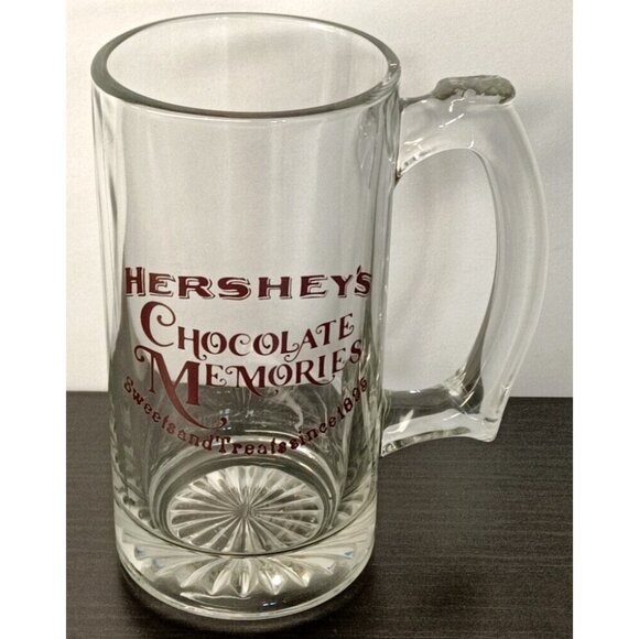 Vintage Hershey’s Chocolate Memories Glass Stein Coffee Beer Tea - Picture 8 of 8